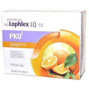 PKU Lophlex LQ płyn o smaku pomarańczowym w woreczkach, 60 x 62,5 ml