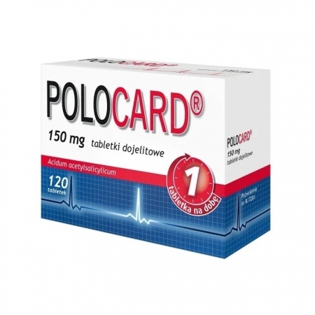 Polocard 150 mg tabletki dojelitowe z kwasem acetylosalicylowym, 120 szt.