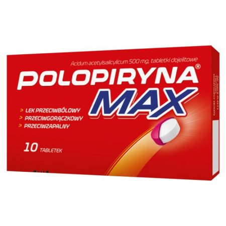 Polopiryna Max 500 mg 10 tabletek dojelitowych