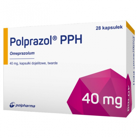 Polprazol PPH 40mg, 28 kapsułek