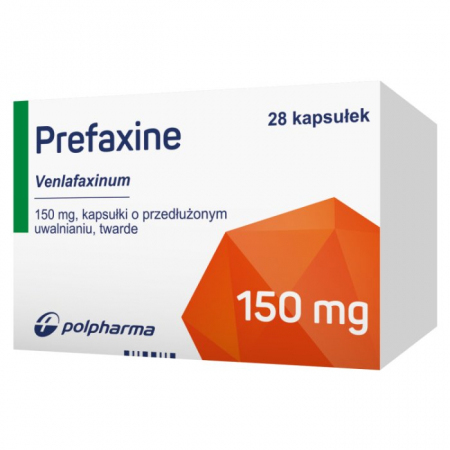 Prefaxine 150 mg 28 kapsułek twardych o przedłużonym uwalnianiu