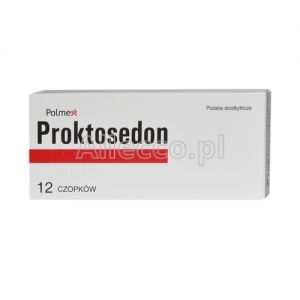 Proktosedon 12 czopków doodbytniczych / Hemoroidy