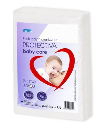 PROTECTIVA Baby Care Podkłady higieniczne 60cm x 60cm 8 szt.