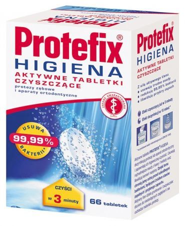 PROTEFIX HIGIENA  Aktywne tabletki czyszczące 66 szt.