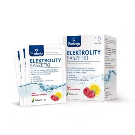 Protego Elektrolity smak cytrynowo-malinowy 10 saszetek