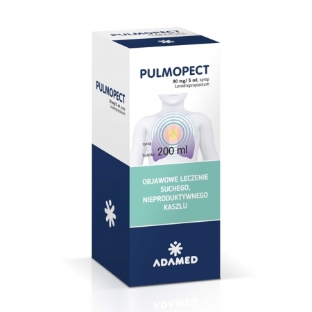 Pulmopect 30 mg/5 ml syrop na suchy nieproduktywny kaszel, 200 ml