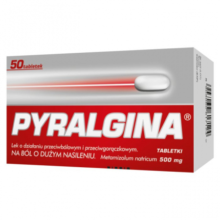 Pyralgina 500 mg tabletki na ból i gorączkę, 50 szt.