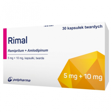 Rimal 5 mg + 10 mg 30 kapsułek twardych