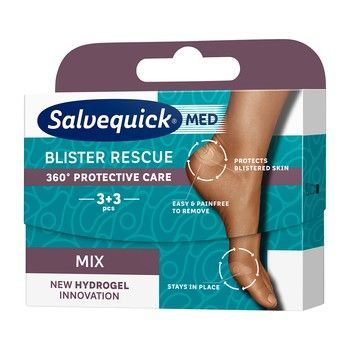 Salvequick Med Blister Rescue plastry na pęcherze palce MIX 6 szt.