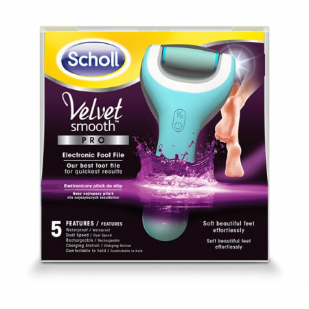 Scholl Velvet Smooth Pro elektroniczny pilnik do stóp wodoodporny, 1 szt.