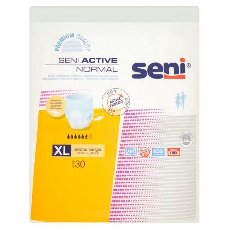 SENI ACTIVE NORMAL XL Pieluchomajtki (120-160cm) 30 szt. / Nietrzymanie moczu