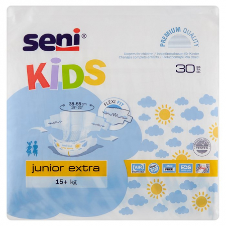 SENI KIDS Junior Extra (kg.15+) Pieluchomajtki 30 szt.