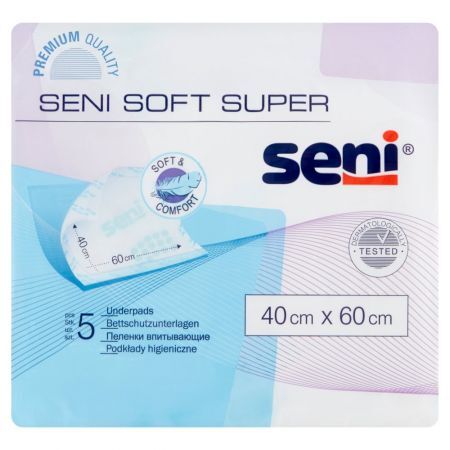 SENI SOFT SUPER 40cm x 60cm Podkłady higieniczne 5 szt.