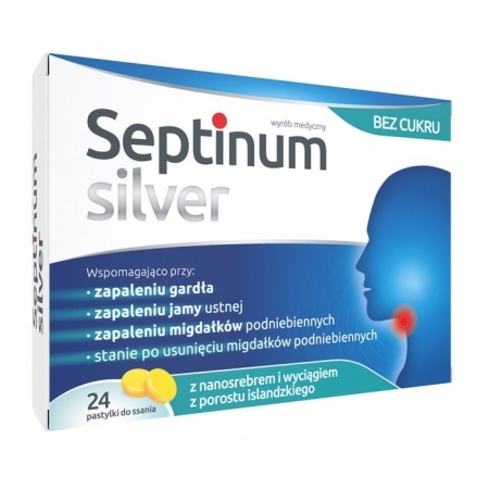 Septinum Silver 24 pastylki do ssania