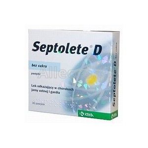 Septolete D (bez cukru) 30 pastylek do ssania / Ból gardła