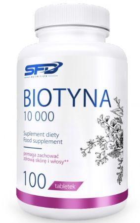SFD Biotyna 10 000 tabletki na zdrową skóre i włosy, 100 szt.