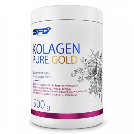 SFD Kolagen Pure Gold na kondycję skóry i stawów w proszku, 500 g
