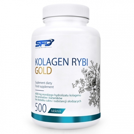 SFD Kolagen Rybi Gold na kondycję skóry i stawów tabletki, 500 szt.