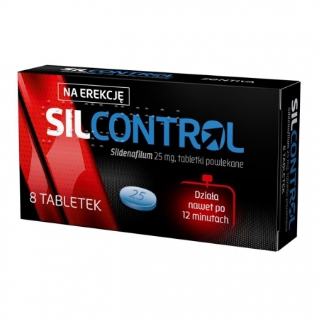 Silcontrol 25 mg, tabletki powlekane na erekcję, 8 szt.