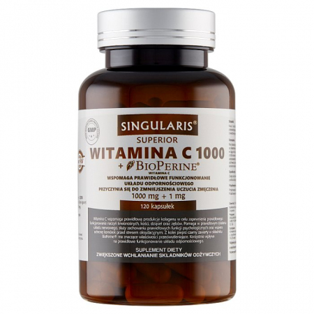 SINGULARIS Witamina C 1000 mg + Bioperine 120 kapsułek