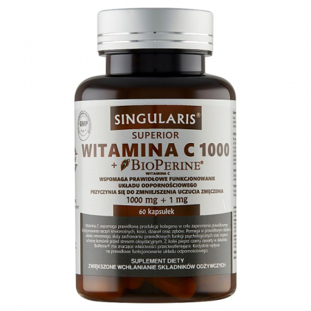 SINGULARIS Witamina C 1000 mg + Bioperine 60 kapsułek