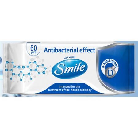 SMILE D-pantenol chusteczki antybakteryjne 60 szt.