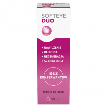 Softeye Duo krople do oczu ochronne intensywnie nawilżające, 10 ml