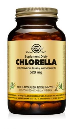 SOLGAR Chlorella 1560 mg 100 kapsułek
