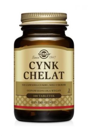 SOLGAR Cynk Chelat 100 tabletek