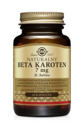 Solgar Naturalny Beta Karoten 7 mg kapsułki z alg D. salina, 60 szt.