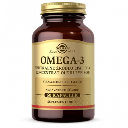 Solgar Omega 3 kapsułki z olejem rybim na odporność, 60 szt.