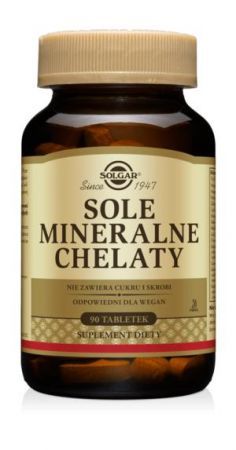 SOLGAR Sole mineralne chelaty 90 tabletek