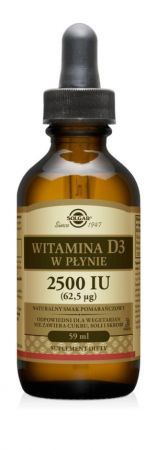 SOLGAR Witamina D3 2500 IU (62,5 µg) płyn 59 ml