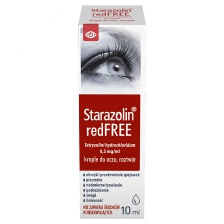Starazolin Redfree krople do oczu na zaczerwienienia i przekrwienie, 10 ml