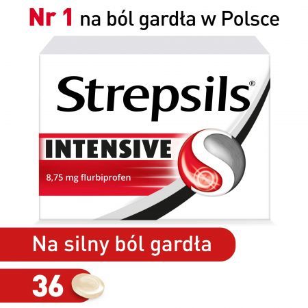 Strepsils Intensive 8,75 mg tabletki do ssania na gardło, 36 szt.