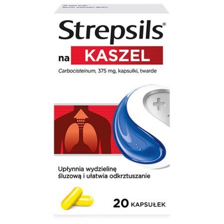 Strepsils na kaszel 375 mg 20 kapsułek