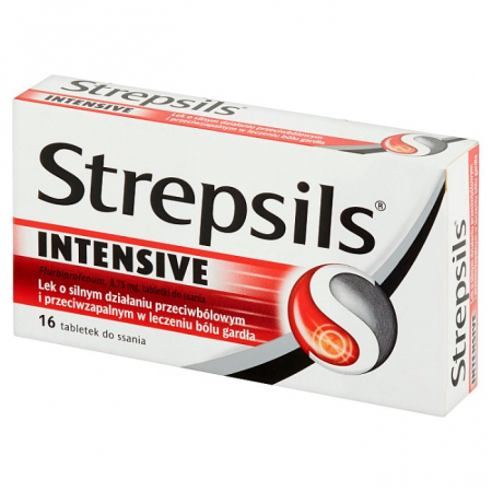 Strepsils tabletki do ssania na ból gardła Intensive 16 silny ból