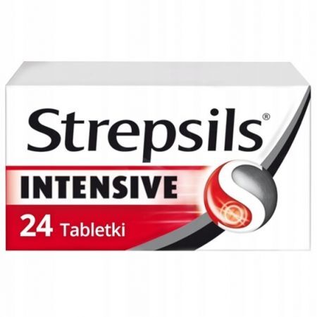 Strepsils tabletki do ssania na ból gardła Intensive 24 silny ból