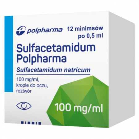 Sulfacetamidum Natrium 0,5 ml 10% krople do oczu 12 minimsów