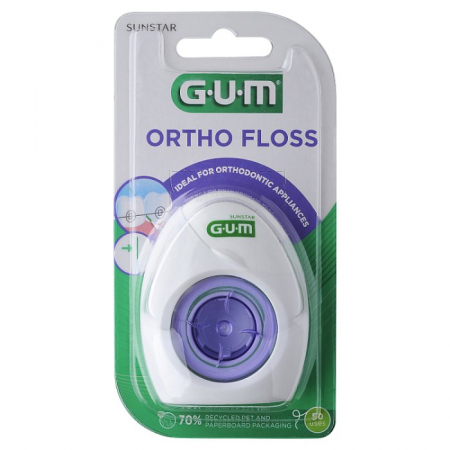 SUNSTAR GUM Ortho Floss Nić dentystyczna ortodontyczna 50 odcinków