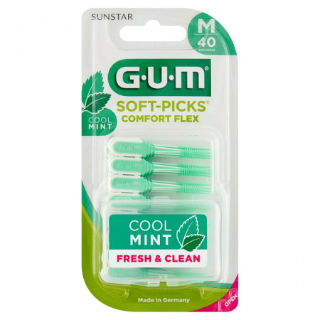 Sunstar Gum Soft-Picks Comfort Flex Cool Mint czyściki międzyzębowe średnie M, 40 szt.