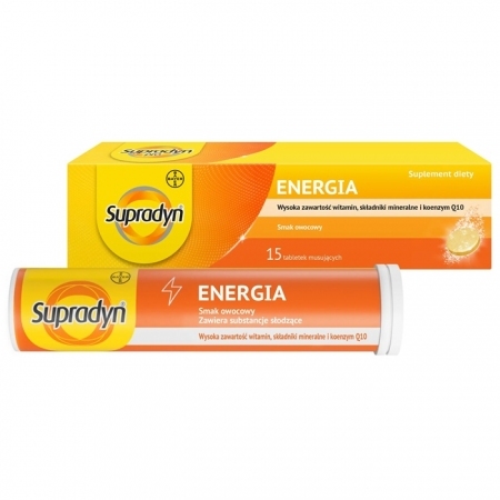 Supradyn Energia tabletki musujące z witaminami i koenzymem Q10, 15 szt.