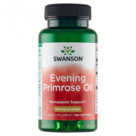 SWANSON Efa's Evening Primrose Oil - Olej z wiesiołka dwuletniego 500 mg 100 kapsułek