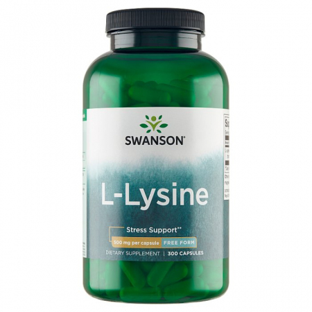 SWANSON Free-Form L-Lysine 300 kapsułek