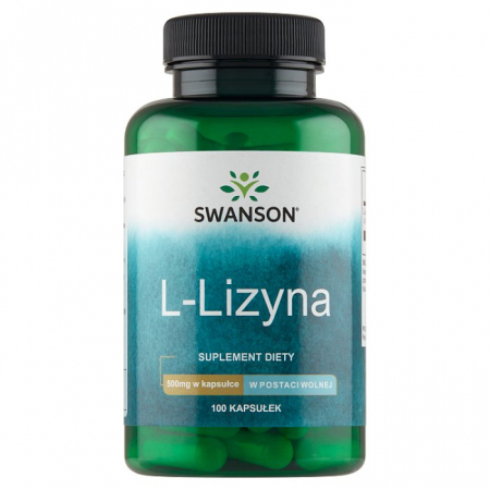 SWANSON Free-Form L-Lysine 500 mg 100 kapsułek