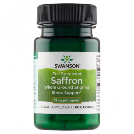 SWANSON Full Spectrum Saffron Whole Ground Stigmas 60 kapsułek