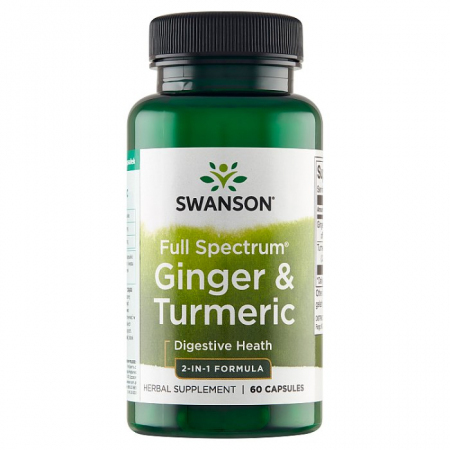 SWANSON Ginger & Turmeric 60 kapsułek