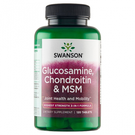 SWANSON Glukozamina 250 mg Chondroityna 200 mg MSM 150 mg 120 kapsułek