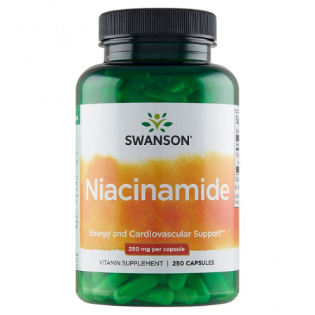 SWANSON Niacyna - Niacinamide - witamina B3 250 mg 250 kapsułek