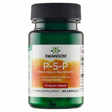 Swanson P-5-P pirydoksal-5 fosforan koenzymowana witamina B-6 20 mg 60 kapsułek